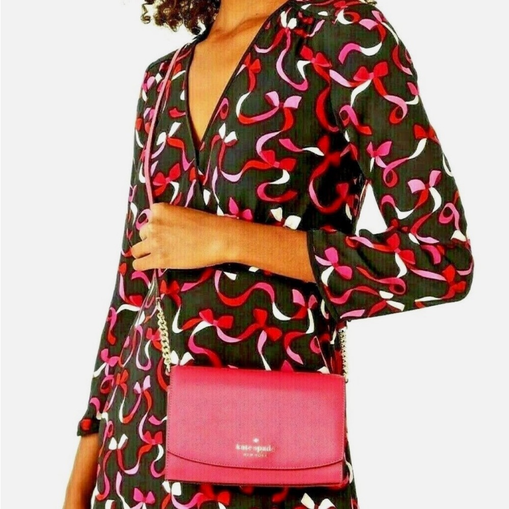 Kate Spade Pink Crossbody Bag with Gold Hardware